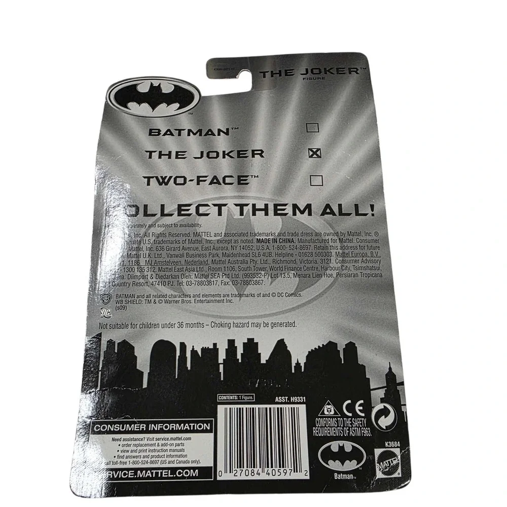 NIP Mattel Batman The Joker Two-Face Action Figure K3684‎ Collectibles Batman